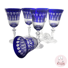 Charger l&#39;image dans la galerie, Affaire à saisir : Coffret de 6 verres Roemer en cristal Bleu cobalt 30cl
