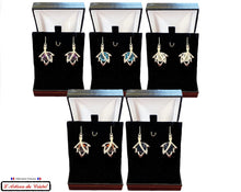 Load image into Gallery viewer, Maison Klein Stainless Steel &amp; Crystal Luxury Women&#39;s Earrings Set: White Maple Leaf
