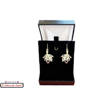 Load image into Gallery viewer, Maison Klein Stainless Steel &amp; Crystal Luxury Women&#39;s Earrings Set: White Maple Leaf

