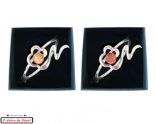 Load image into Gallery viewer, Luxury Women&#39;s Bracelet Set &quot;Klein Créateur&quot; Stainless Steel &amp; Crystal : Dark Red Clover
