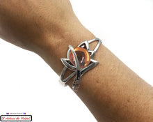 Load image into Gallery viewer, Luxury Women&#39;s Bracelet Set &quot;Klein Créateur&quot; Stainless Steel and Crystal : Maple Leaf Amber
