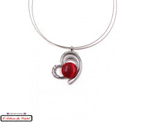 Charger l&#39;image dans la galerie, Coffret Luxe Collier Femme &quot;Bijoux Créateur&quot; Acier Inoxydable et Cristal Maison Klein : Coeur Éclat
