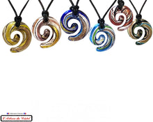 Charger l&#39;image dans la galerie, Coffret Luxe &quot;Summer Vibes&quot; Pendentif Spirale en Cristal Maison Klein Ambre Doré
