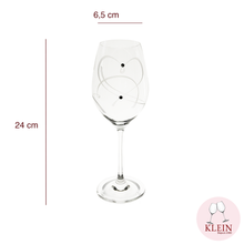 Charger l&#39;image dans la galerie, Coffret Couple &quot;Duo à vin&quot; : 2 verres en Cristal Taillées Main
