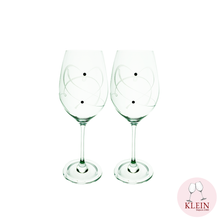 Charger l&#39;image dans la galerie, Coffret Couple &quot;Duo à vin&quot; : 2 verres en Cristal Taillées Main
