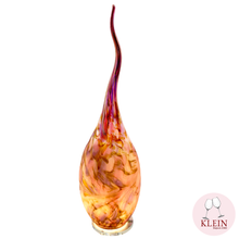 Load image into Gallery viewer, lampe cristal à poser ambre rose polychrome
