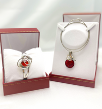 Load image into Gallery viewer, Luxury Women&#39;s Bracelet Set &quot;Klein Créateur&quot; Stainless Steel &amp; Crystal : Red Heart Radiance
