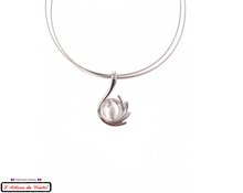 Charger l&#39;image dans la galerie, Coffret Luxe Collier Femme &quot;Bijoux Créateur&quot; Acier Inoxydable et Cristal Maison Klein : Colombe Blanche
