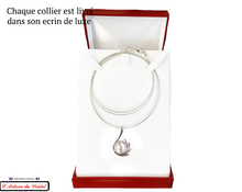 Charger l&#39;image dans la galerie, Coffret Luxe Collier Femme &quot;Bijoux Créateur&quot; Acier Inoxydable et Cristal Maison Klein : Colombe Blanche
